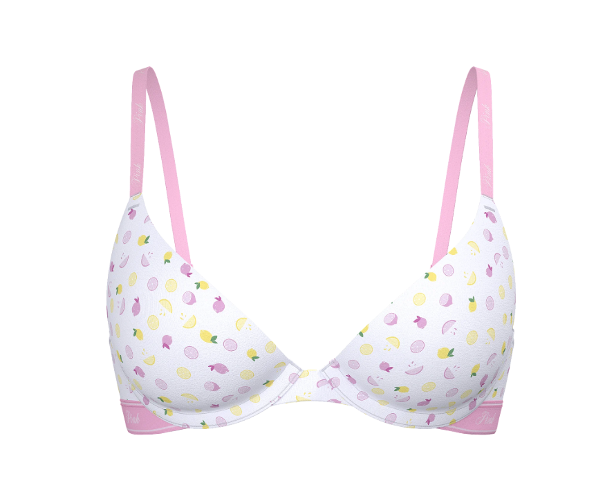 DUMMY - Brasier Pink  Wear Everywhere de cobertura total con forro ligero 34B forro limones